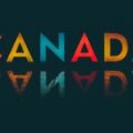 canada text overlay on black background