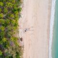 aerial photography of seashore