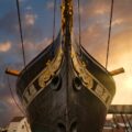 brown and black ship on dock during daytime
