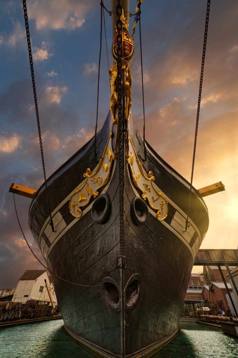 brown and black ship on dock during daytime