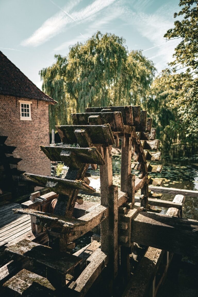 a wooden structure outside