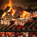 grilled meat on charcoal grill
