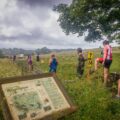 people on hills